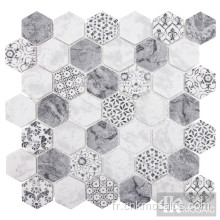 Mosaïque de motif abstrait hexagonal écologique